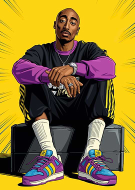 Tupac Shakur Pop Art Portrait