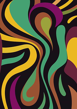 Retro Swirl Abstract Pattern