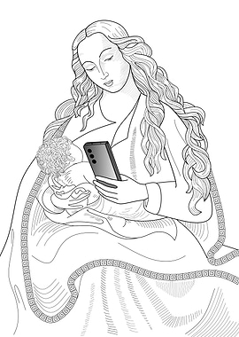 Mother and Child with Smartphone
