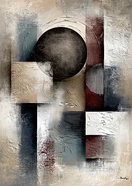 Textured Geometry No. 6 Minimalist Abstract Wall Art