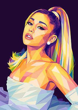 Ariana Grande Pop Art Portrait