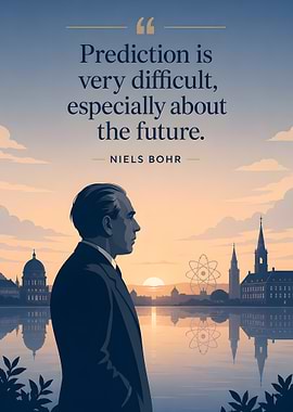 Niels Bohr quote about future prediction