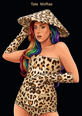 Tate McRae Leopard Print Fashion