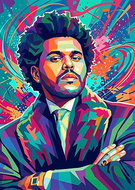 The Weeknd Pop Art Portrait