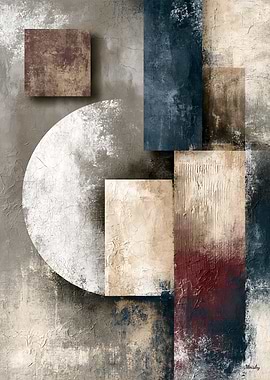 Textured Geometry No. 8 Minimalist Abstract Wall Art