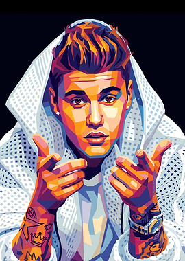 Justin Bieber Pop Art Portrait