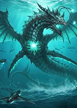Mechanical Sea Dragon Attacks Submarines
