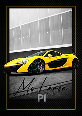 McLaren P1 Supercar Carbon Poster