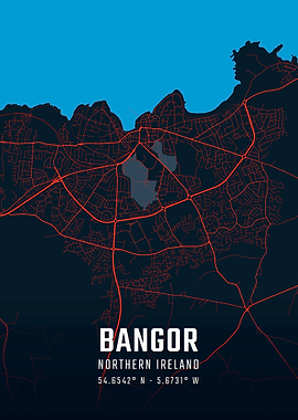 Bangor Northern Ireland City Map