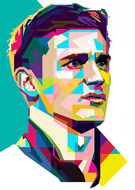 Colorful WPAP Portrait of a Man