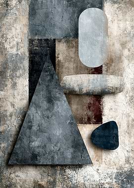Textured Geometry No. 19 Minimalist Abstract Wall Art