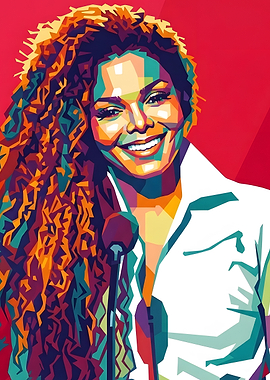 Janet Jackson Wpap Pop Art