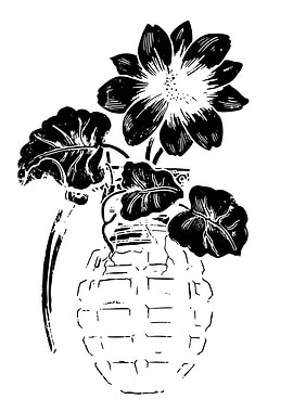 Flower in a Grenade Vase