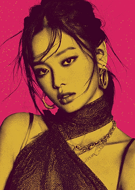 Pop Art Portrait of jennie kim