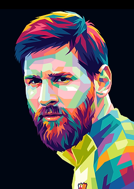 Lionel Messi Pop Art Portrait