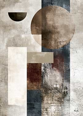 Textured Geometry No. 15 Minimalist Abstract Wall Art