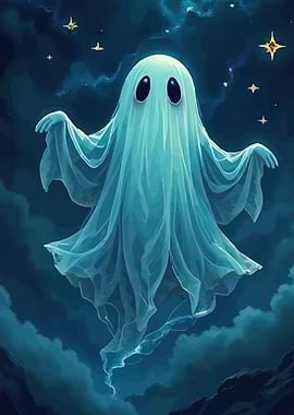 Cute Ghost in Space
