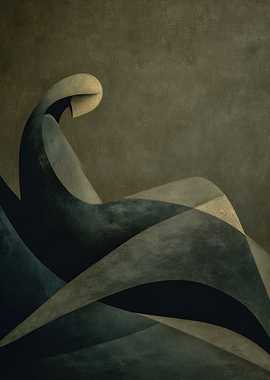 Abstract Figure in Dark Tones