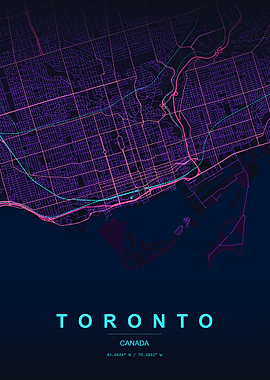 Toronto City Map Poster