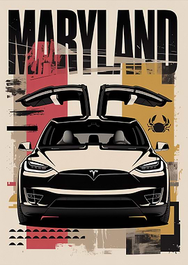 Maryland Tesla X Poster