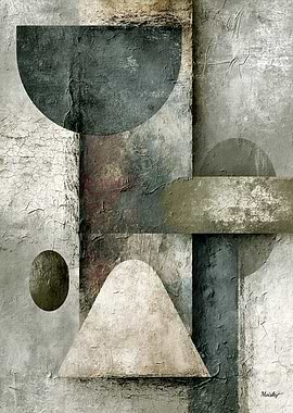 Textured Geometry No. 12 Minimalist Abstract Wall Art