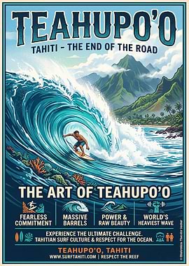 Teahupo'o Surf Poster