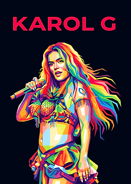 Karol G Pop Art Portrait