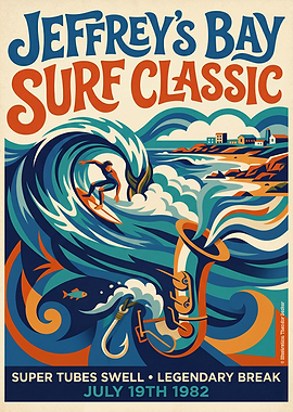 Jeffrey's Bay Surf Classic Poster