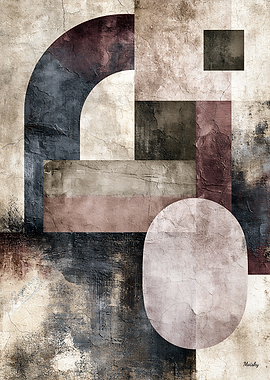 Textured Geometry No. 16 Minimalist Abstract Wall Art