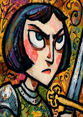 Fierce Warrior with Sword
