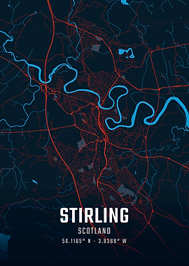Stirling Scotland City Map