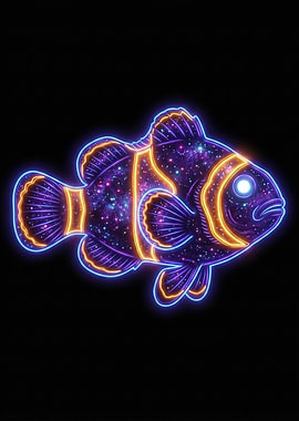 Neon Galaxy Clownfish