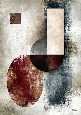 Textured Geometry No. 14 Minimalist Abstract Wall Art