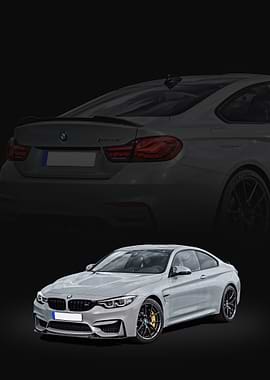 Silver BMW M4 CS