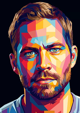 Paul Walker Pop Art Portrait
