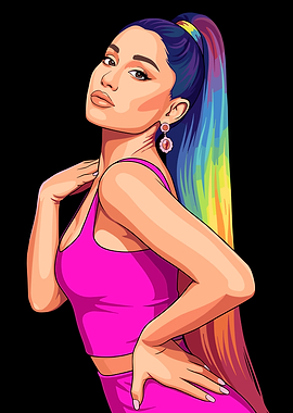 Pop Art Portrait of Ariana Grande