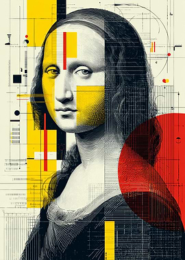 Mona Lisa Abstract Geometric Art
