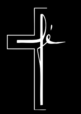 Christian Cross with 'Fé' Text