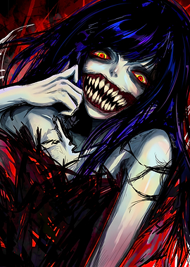 The Grinning Nightmare Horror Anime Girl