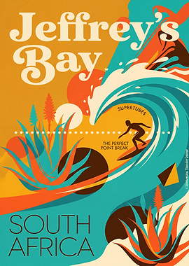 Jeffreys Bay South Africa Surfing Poster
