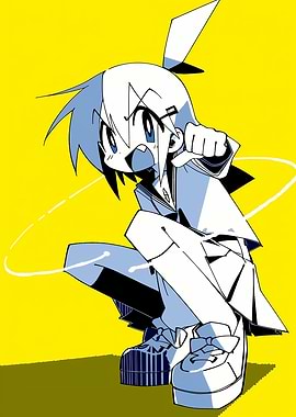 Anime Girl in Action Pose