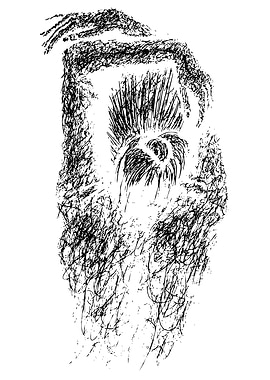 Abstract Woman Hand Drawing