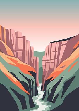 Canyon River Landscape