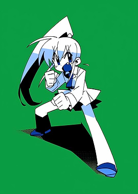 Anime Girl in Action Pose