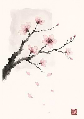 Cherry Blossoms Falling