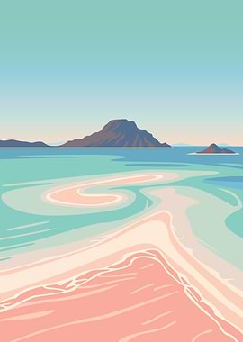 Serene Coastal Landscape with Islands