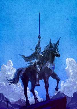 Knight on Horse with Sword