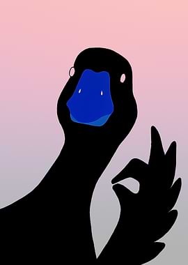 Black Duck Making OK Gesture