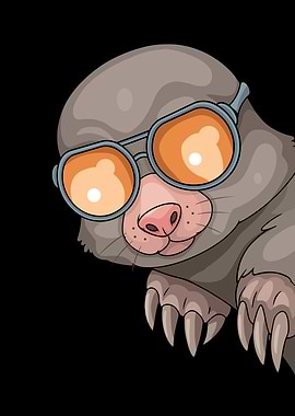 Cool Mole Wearing Sunglasses