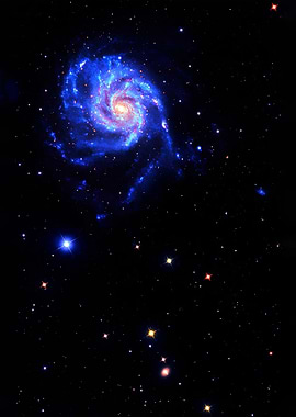 Vibrant Spiral Galaxy in Deep Space